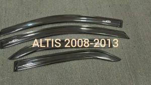 กันสาด กันสาดประตู คิ้วประตู คิ้ว ดำทึบ โตโยต้า อัลติส รุ่นหน้าแบน TOYOTA ALTIS 2008 2009 2010 2011 2012 2013 ใส่ร่วมกันได้ A