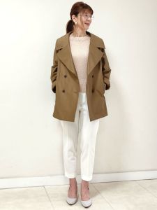 Eco-Friendly Woven Taffeta Fabric Loose Fit Mid-Length Jacket Spring New Style Womens Fashion Outerwear MK Main Line