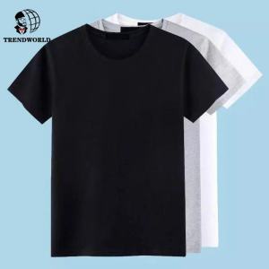 Short Sleeved T-shirt for Men Pure Pigment Color Pure Black All Black All White Simple. Summer Pure White T-shirt with Half Sleeves on Top of Clothes