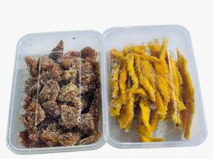 จัดโปรเซ็ตคู่ มะขามปรุงแซ่บ 150กรัม กับมะม่วงปรุงแซ่บ 200 กรัม ราคา 99 บาทคู่นี้อร่อยมาก