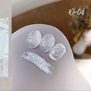 MIANEL Starlight Broken Diamond Gel Sơn Móng Tay 12ML Gel Lấp Lánh Bạch Kim Cho Móng Tay Màu Vàng Trắng - Bộ 1-6 Chiếc