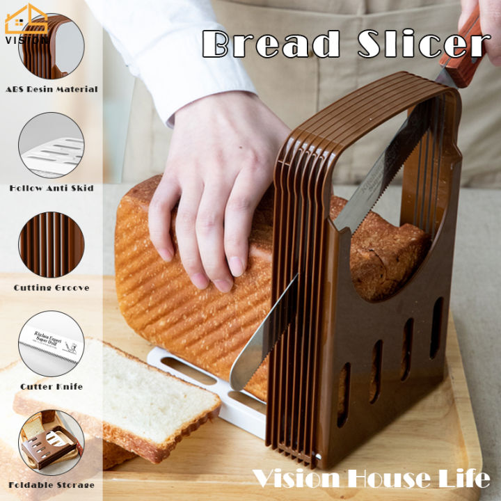 Foldable Bread Rack Vision Foldable Toast Bread Slicer Thickened Bread Slice Rack Bread ...