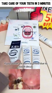 Whitening Toothpaste 7.5% Hydroxyapatite Toothpaste Enamel Repair Whitening Deep Cleaning Fresh Breath Reduces Tooth Stains Bright White Toothpaste Fragrance nursing care Toothpaste Strengthens Teeth & Gums 120G
