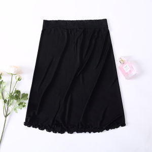 Knitting Mulberry Silk Anti-Penetration Fashion Tape Underdress Base Skirt Skirt Skirt High Waist Lace Silk Skirt Women