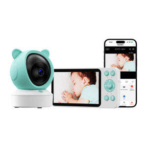 Danmini 2.4G 5 Inch Baby Monitor Tuya App Remote Control 1080P Camera Video Two-way Intercom Motion Detection Wireless Monitors