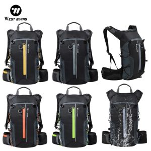 WEST BIKING Cycling Backpack Waterproof Ultralight Folding Bicycle Bag 10L Breathable Outdoor Climbing Travel Hiking Cycling Bag