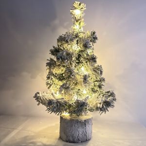 Christmas party decorations white snowflake Christmas tree 30 cm with string lights