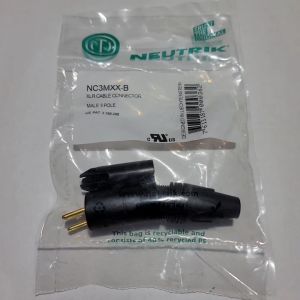 Jack Canon đực Neutrik- Jack XLR mạ vàng chính hãng Neutrik NC3MXX-B