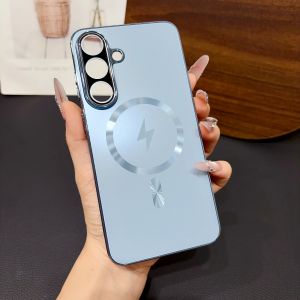 szhaiyu | Matte Magnetic for Magsafe Case for Samsung Galaxy S26 FE S25 S24 S23 S22 Ultra S26 Plus Glass Len Protector Shockproof Cover