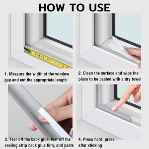 BibLio Sliding Door Window Gap Sealing Strip Soundproof High Resilience Seal Tape Dust Stopper Guard Foam Window Windshield