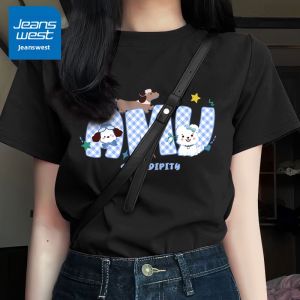 Jeanswest | Summer Navy Designer Exclusive Large Size T-Shirt