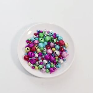 20-50pcs 6 8 10 12 14 mm Iron Jingle Bells Colorful Matte Metal Bells For DIY Christmas Tree Ornament Jewelry Making Accessories