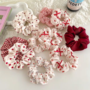 Strawberry Hair Ties for Girls Small Size Non-Damaging Hair Bands Korean Style Childrens Accessories Baby Head Ropes