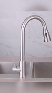 Stainless Steel 304 Kitchen Sink Tap Basin Faucet Water Mixer Kitchen Tap Pull Out Swivel