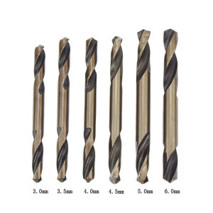 6pcs/Set HSS Double-headed Twist Auger Drill Bit 3-6mm Double Drill Bit For Metal Stainless Steel Iron Wood Drilling Power Tool