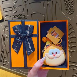 ZEEMIN Cute Garfield Mirror Mirror Keychain Accessories Pendant Practical Small Gifts Keychain Bag Pendant Wholesale