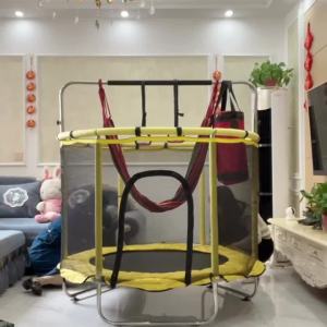 【รุ่นใหม่ 2024】แทรมโพลีนเด็ก กระโดดเด๋งดึง โหนบาร์ ชู้ตบาส trampoline for kids ของเล่นเด็ก เสริมสร้างพัฒนาการ รับน้ำหนัก 200 กก แทมโพลีน สปริงแข็งแรง เสียงเงียบ มีราวจับ เตียงกระโดด สปริงบอร์ด