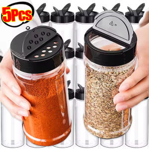 10/3Pcs Plastic Spice Jars with Shaker Lid / Transparent Seasoning Container / Spice Bottles for Kitchen BBQ / Pepper Powders Herbs Seasoning Bottle