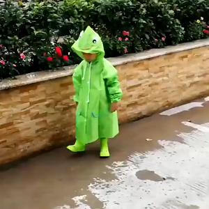 Kid Rain Coat Baby Cartoon 3D Waterproof Raincoat Children Cute Animal Style Large brim Raincoat for 2-10yrs Kids