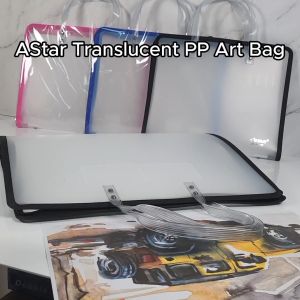 [SG Stock] AStar Childrens Translucent PP Art Bag with handle A3 | A4 | Lightweight & Waterproof