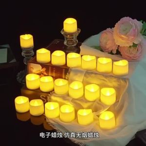 24~1PCS 2 Types Flameless Led Candle Lights Simulated Electric Candle Wedding Christmas Halloween Party Festival Decoration