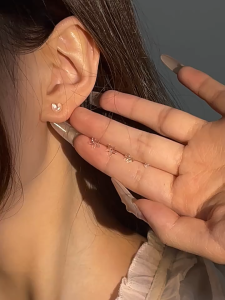 1Box 10pairs Mix Styles Hypoallergenic Simple Plastic Earrings Clear Ear Pins Needle Resin Earring Backs