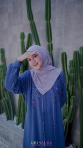 Orinaura Gamis Kalisa Dress Ceruty Babydoll - Gamis Pesta Busui Friendly Premium - Mewah & Anggun