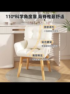 (Ready stock) Dining Chair Back Bedroom Girl Net Red Makeup Chair Dressing Table Nail Minimalist Wind kerusi makeup chair 梳妆椅