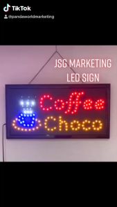Energy saving light billboard Flashing Mode CUPS COFFEE CHOCO-LED SIGN (Small-Large)