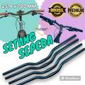 (( 25.4 x 700 MM )) Setang Sepeda Handlebar Stang Risebar Rise Bar Rise 60mm 6cm Sepeda MTB Gunung Federal Seli Lipat Ukuran Standar 25.4mm Steel. 