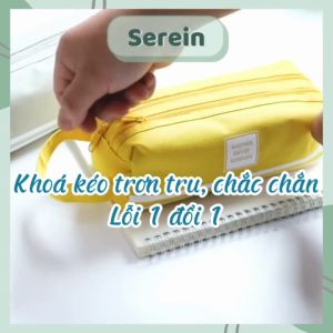 Túi bút vải canvas 2 ngăn to khóa kéo chắc chắn nhiều mầu sắc tươi sáng hộp bút vải bóp vải - Loki