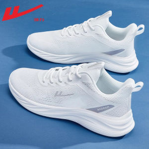 Mens Running Shoes Lightweight Breathable Mesh Casual Sports Sneakers Comfortable All-Season Flat Heel round Toe Plain Color