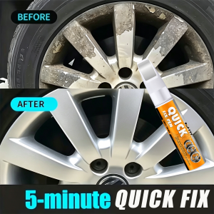 KJM Silver Wheel Touch-Up Paint Pen for Alloy Rim Scratch Repair Quick 5-Minute Seamless Car Restoration