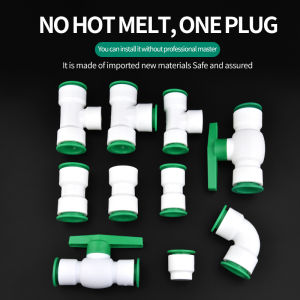 ppr water pipe quick coupling 4 points 6 points no hot no heat fusion welding straight plug 20 25 PE hot and cold water pipe fittings