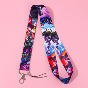 K Pop Demon Hunters Cartoon Characters Lanyard Card Holder Fans Phone Strap Keychain Gift for Friends