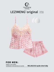 LEZIMENG | Bộ Đồ Lót Mỏng Mát Chất Liệu Kẻ Sọc Gợi Cảm