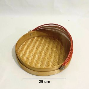 Sett Tudung Saji Bulat Bambu / Tudung Saji Bulat / Tudung Saji Serbaguna / Anyaman Tudung Saji isi 3