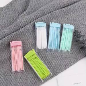 JeDa ไม้จิ้มฟันกล่องพลาสติก 2 ด้าน แบบซอง สีสันไม่เป็นอันตราย toothpicks