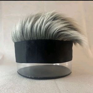 Topi rambut viral/ Topi rambut anime gojo satoru/ Topi wibu/ Topi rambut palsu viral