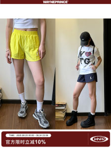 WaynePrince Dopaamine Slimming Sporty Casual Shorts American Style Summer Trendy Beach Pants Womens High Waist Straight Leg Pants Polyester Fiber