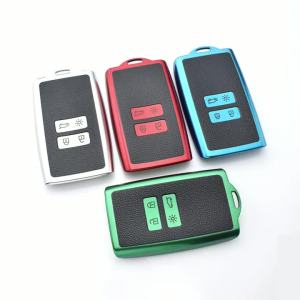 TPU Leather Auto Shell Fob For Renault Espace 5 Kadjar Koleos Captur Megane 4 Talisman Arkana Dacia Sandero Car Key Case Cover