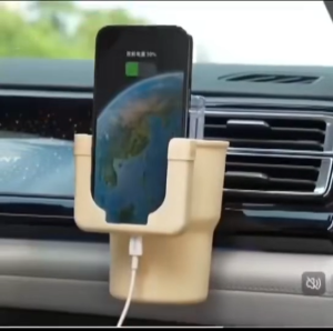 Car Air Vent Cup Holder Side Door Seat Phone Mount Drink Water Bottle Can Storage Organizer Black