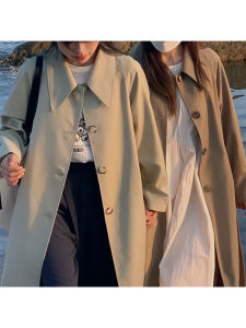 Xiji Womens Short Stature Coat 2025 New Mid-Length Spring Autumn British Style Design High-End Feel Outerwear Long Sleeve