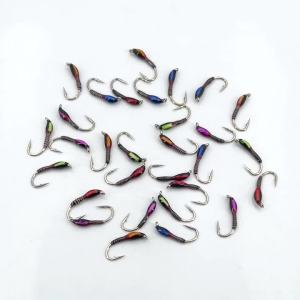5pcs #10 #12 #14 #16 Cheeked Epoxy Buzzer Midge Nymph Peacock Quill Nymphs Fly Fishing Flies Trout Grayling Perch Fishing Lures