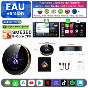 CarRocket Touchable Android 17 Wireless CarPlay AI BOX Android Auto QCM6350 8-Core Support Netflix Play Store For Benz X‑Class