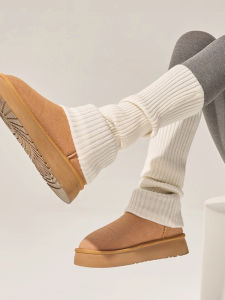 Socks Woman Winter Knitted Thick Warm Black White Long Sock Y2K Lolita Cute Thigh High Solid Color Socks for Women New Fashion