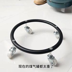 Stainless Steel Silver LPG Tank Roller Stand with Brake Wheels – Gasul Stand Propane Tank Holder with Wheels Gas Range Base lpg Tank Roller Stand Gasul Stand with Wheels patungan ng gasul Base Propane Tank Stand Gas Range Holder with Wheels