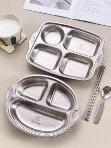 Onlycook | Đĩa Ăn Phân Cách Cho Trẻ Em Bằng Titan Kháng Khuẩn Đạt Chuẩn Thực Phẩm