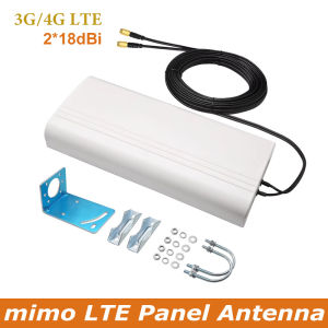 3G 4G LTE mimo Antenna External Globe Directioanl Panel Antenna 2*18dBi 1700-2700MHz Outdoor SMA Male 15m cable for Wifi Booster Repeater Huawei Wireless Router Sim Modem