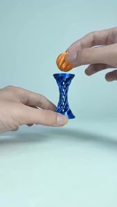 3D Printed Spiral Fidget Toy Double Layer Helical Design Stress Gift for Kids Office Desk Decor Ornament Catapult Decompression